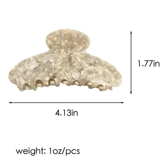 Large Hair Claw Clips Acrylic Tortoise French Butterfly Strong Hold Women Girls - Picture 2 of 8